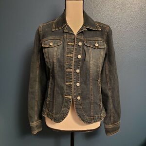 AMI Denim Jacket Small Staple Normcore Capsule Minimalist Earthgirl Earthy‎